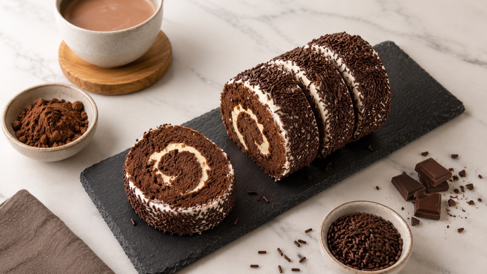 Chocolate Rice Swiss Roll — Swiss roll by Yan's Cakes Singapore