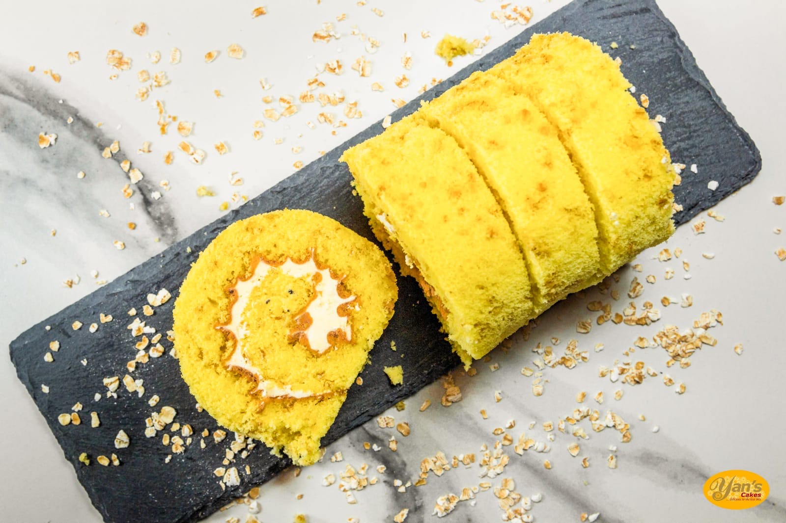 Oat Swiss Roll — Swiss roll by Yan's Cakes Singapore