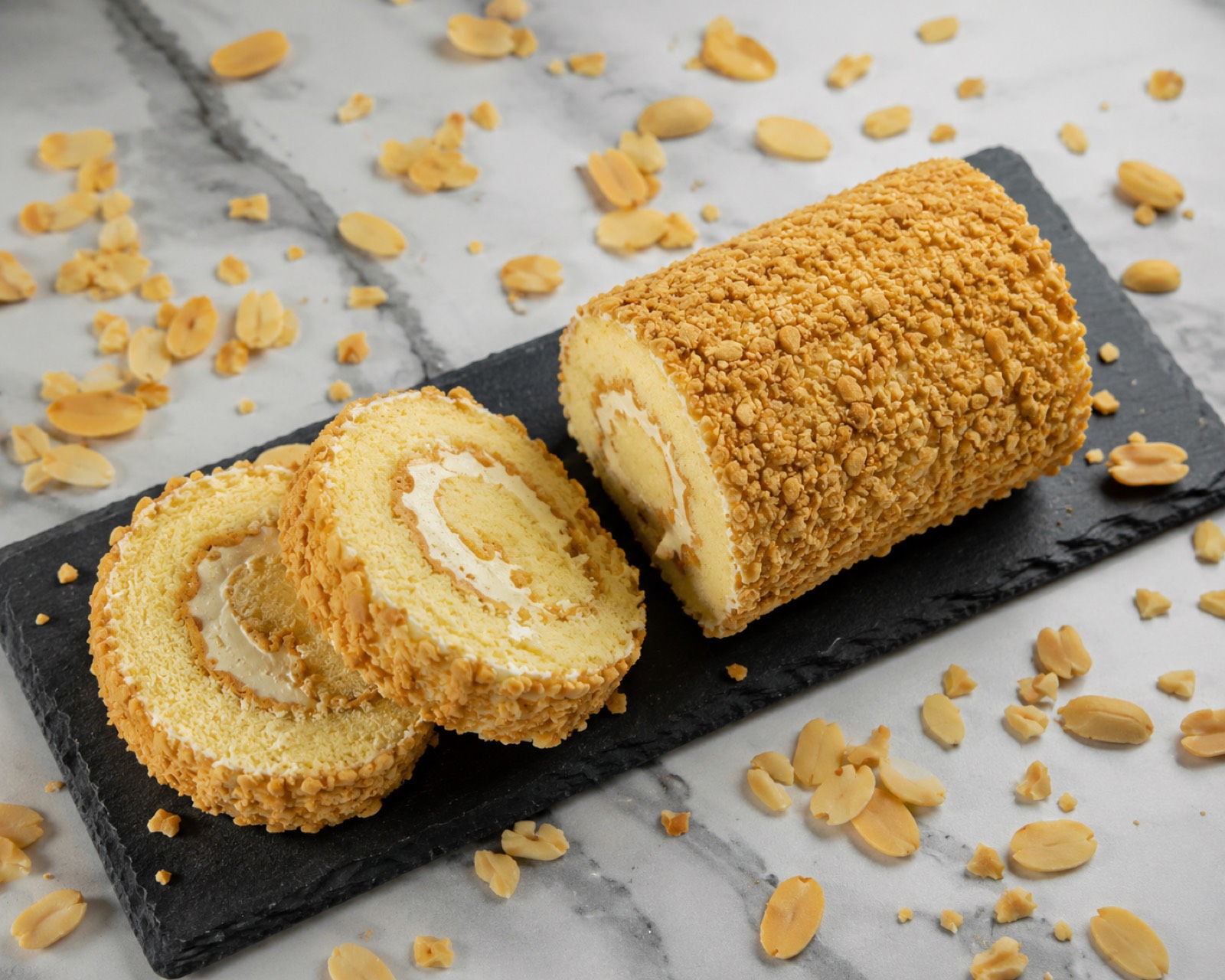 Peanut Swiss Roll — Swiss roll by Yan's Cakes Singapore